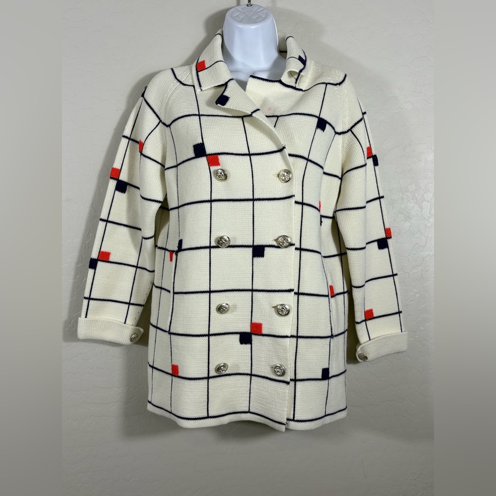Lilly of California‎ VTG 70’s Coat Sweater Retro Ugly Grannycore Medium